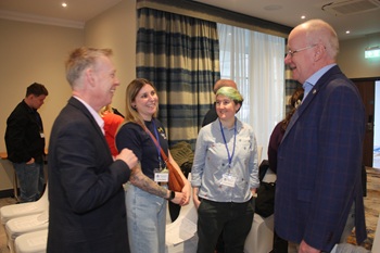 Roger Price with Corinne Aldred & Alexandra McGoran of Cefas, and Chris Carnegy. Photo: Mike Faulds