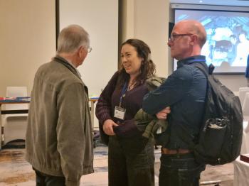 Gerald Buck with Anna Hicks and Neil Golding Photo: Maggie Millington