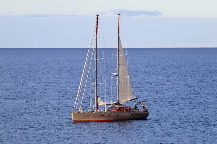 The Vinson of Antarctica at anchor. Photo: Odile Cesari