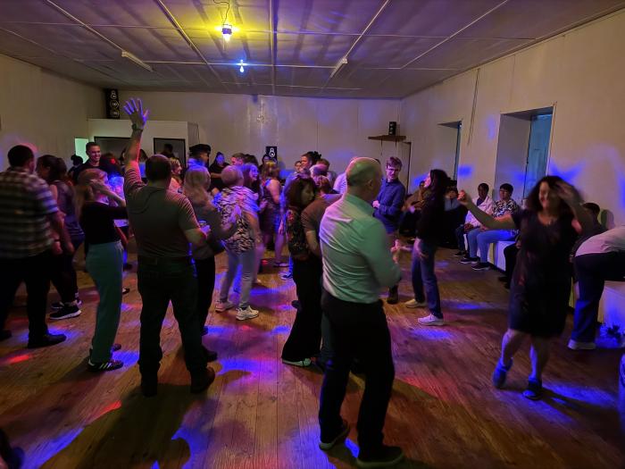 Party going on in Prince Philip Hall