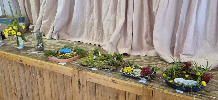 Flower Arrangements and children's miniature gardens