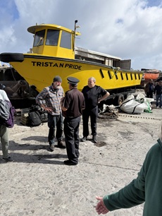 Policemen Conrad Glass and Barry Thacker chat with a visitor (Photo: Philip Kendall)