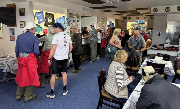 Visitors in the Post Office and Tourism Centre. Photo: Philip Kendall