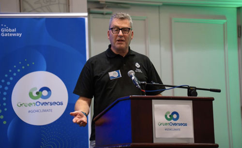 Philip addressing the