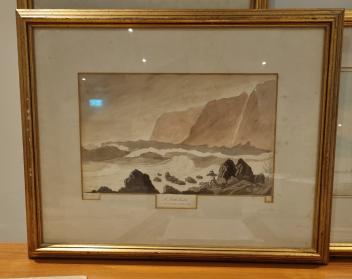 One of the framed Hamilton-Smith Tristan watercolours. Photo: Peter Millington