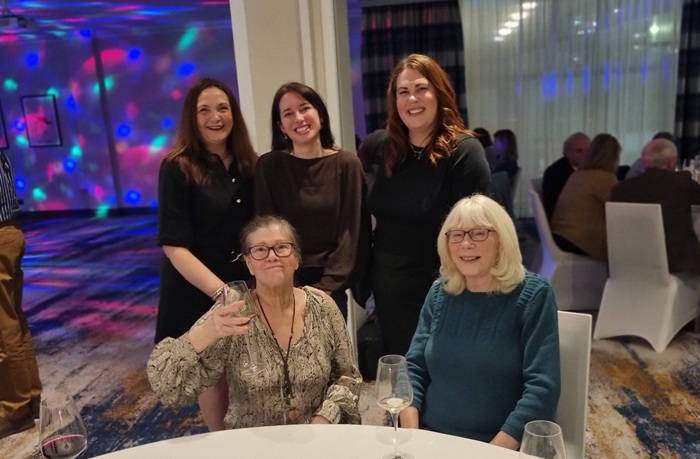 Back (L-R): Hazel Carter, Megan Elsemore, Kora Lavarello
      Front: Linda Lavarello & Maggie Millington. Photo: Peter Millington