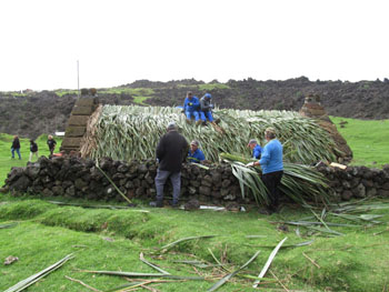 Rethatching nearing completion