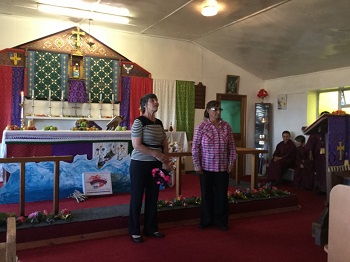 Distributing Mothering Sunday posies