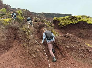 Whether going up or coming down, the slope at Burnt Wood is always a challenge. Photos: Ryan  Swain & Calvin Green