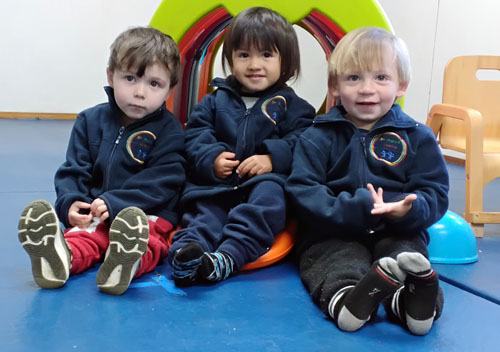 Creche pupils in their new uniforms