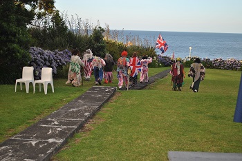 Leaving the Administrator's reception.