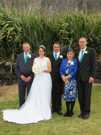 Philip & Glenda with Glenda's parents and brother.