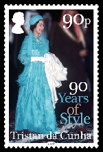 Her Majesty Queen Elizabeth II: 90 Years of Style, 90p stamp
