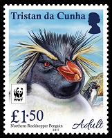 Northern Rockhopper Penguin, £1.50 stamp