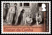Norwegian Tristan Expedition 1937-1938, £1.50, Egil Baardseth, Erling Sivertsen, Yngvar Hagen. Nightingale Island