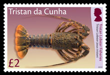 Lobster Fisheries, £2.00, Tristan Rock Lobster (Jasus tristani) known locally as Crawfish Tristan Lobster Fisheries, £2.00, Tristan Rock Lobster (Jasus tristani) known locally as Crawfish