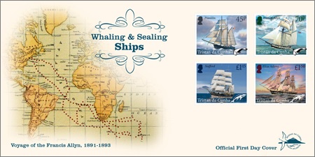 Whaling and Sealing Ships: First day cover