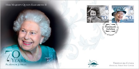 Platinum Jubilee of Her Majesty Queen Elizabeth II: First day cover, set of stamps