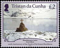 Centenary of The Death of Sir Ernest Shackleton, £2.00p, Shackleton's cairn, Grytviken