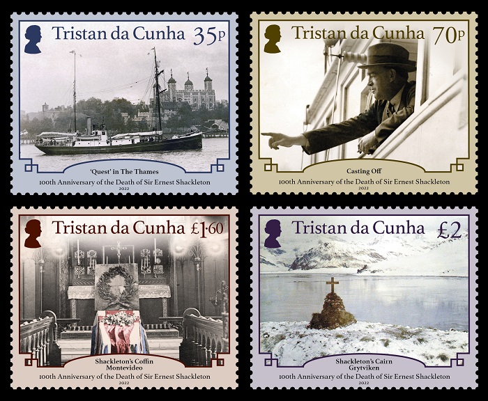 Tristan da Cunha Stamps Centenary of The Death of Sir Ernest Shackleton