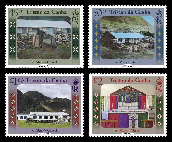 Tristan da Cunha Stamps 100th Anniversary of St Mary's Church