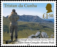 The uplands of Gough Island to Mount Rowett