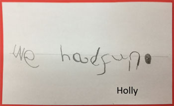 Holly's writing about the Patches trip