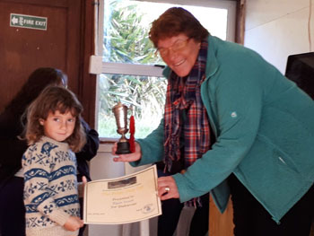 Presenting the Endeavour Cup and Certificate
