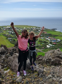 Sponsored volcano climb.