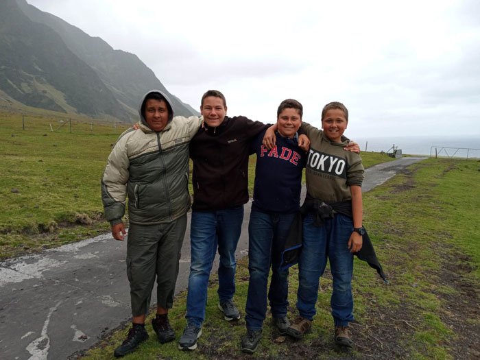Class Four and Five Students on walk from the Settlement to Runaway Beach