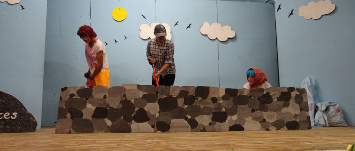 Bride to be working in the patches with her family