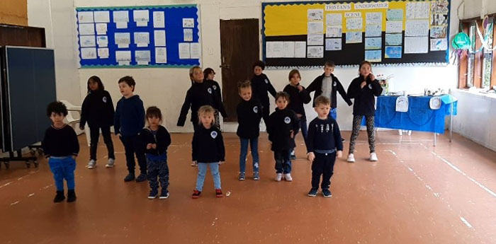 Playgroup, Class 1 and Class 2 doing their under the sea dance