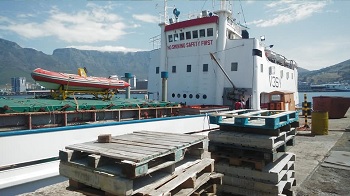 MFV Edinburgh moored in Cape Town harbour.