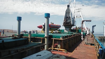 MFV Edinburgh moored in Cape Town harbour.