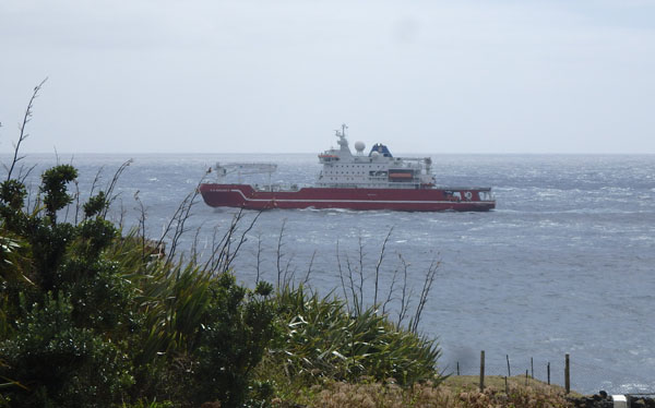SA Agulhas II off Tristan in 22nd September 2021