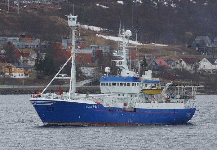 The RV Lance pictured in Tromsø in 2019.