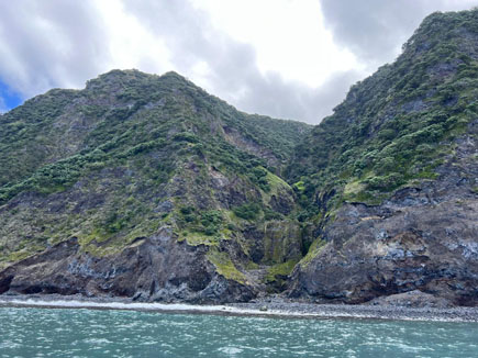 A gulch on Tristan's east coast.