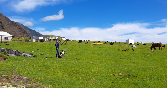 Playing golf on the world's remotest golf course