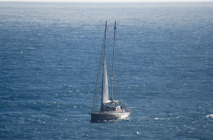 The expedition yacht Vinson of Antarctica off the settlement