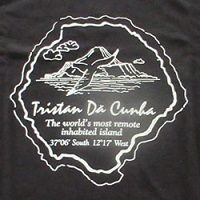 CC14 - Short-sleeved T-shirt: Island Outline Motif detail